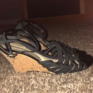 Audrey Brooke Black Wedges